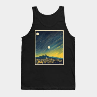 Belo Horizonte Starry Night Brazil Vintage Tourism Travel Poster Art Tank Top